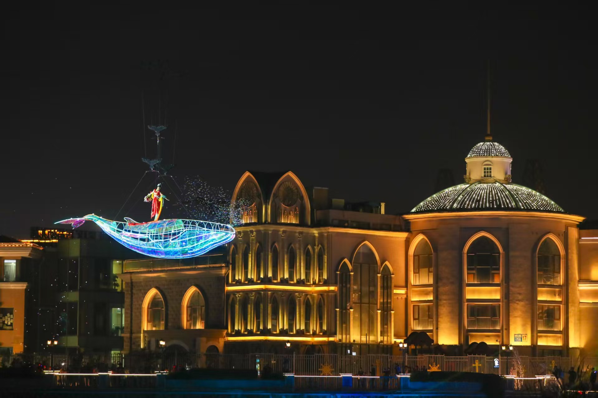 The aerial light show